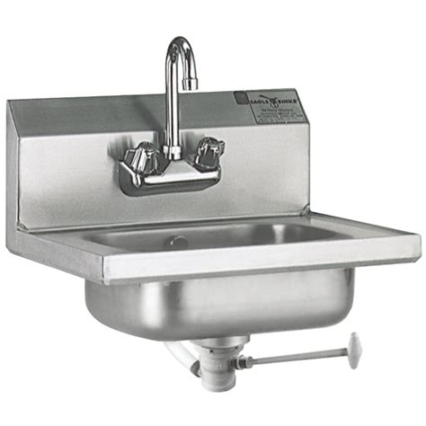 Eagle Group Hsa 10 Fo Hand Sink With Gooseneck Faucet Polymer Lever