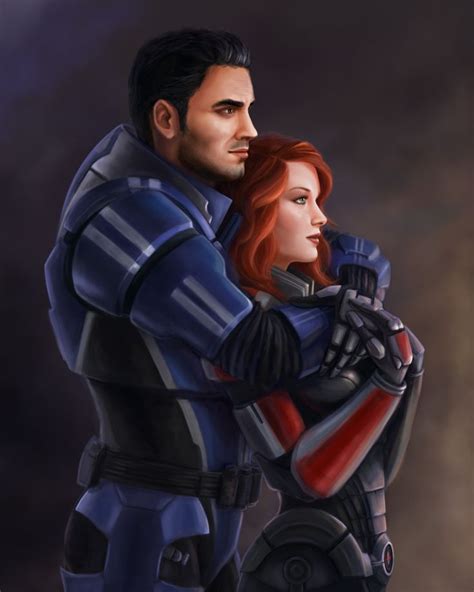 Shepard And Kaidan Mass Effect Mass Effect Romance Mass Effect Art
