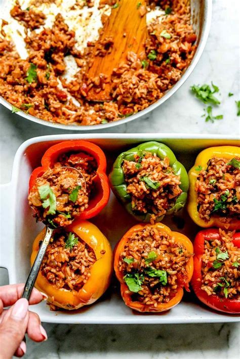 14 best stuffed peppers recipes veg low carb beef cheese and more recipe stuffed