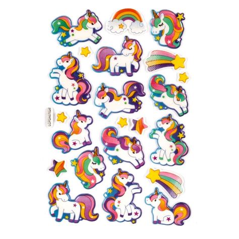 Rainbow Unicorn Stickers Stickers Sheet 22 Pcs Kawaii Etsy