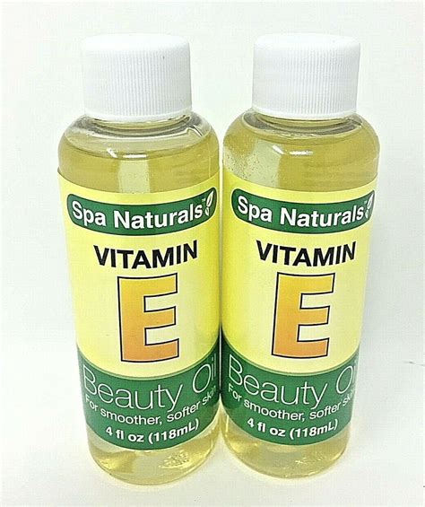 Spa Naturals Vitamin E Beauty Oil For Smoother Softer Skin 4 Oz Pack Of