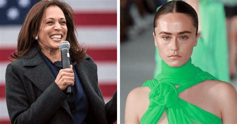 Kamala Harriss Stepdaughter Ella Emhoff Bares Chest On New York Fashion Week Runway Meaww