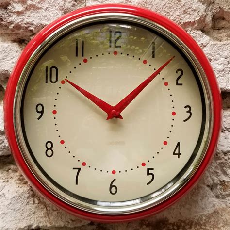 Reloj de Pared Retro Clock Vintage Rojo - reinabatata