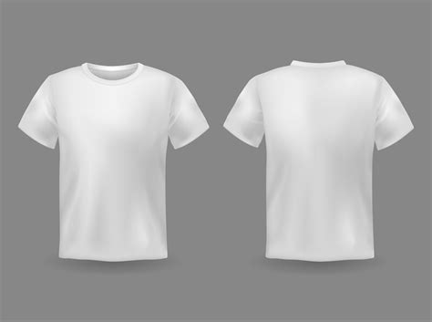 T Shirt Mockup White 3d Blank T Shirt Front And Back Views Realistic