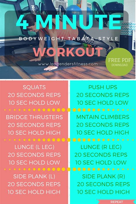 Full Body Tabata Workout With Weights Tabata Workouts For Beginners