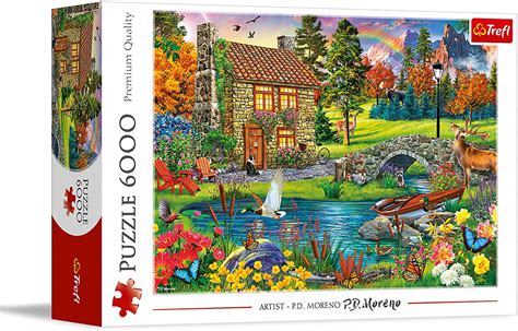 Trefl Cottage In The Mountains Jigsaw Puzzle 6000 Piece 2021 New Adults
