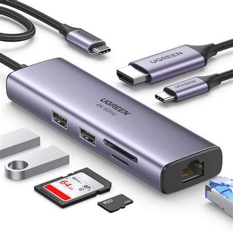 Ugreen Usb C Hub With Ethernet 7 In 1 Multiport Adapter
