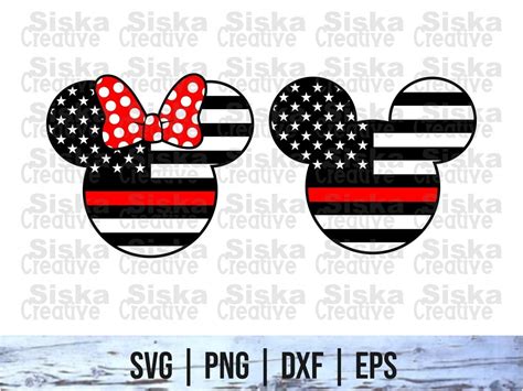 Mickey Firefighter SVG PNG DXF For Cut Files Cricut Silhouettes