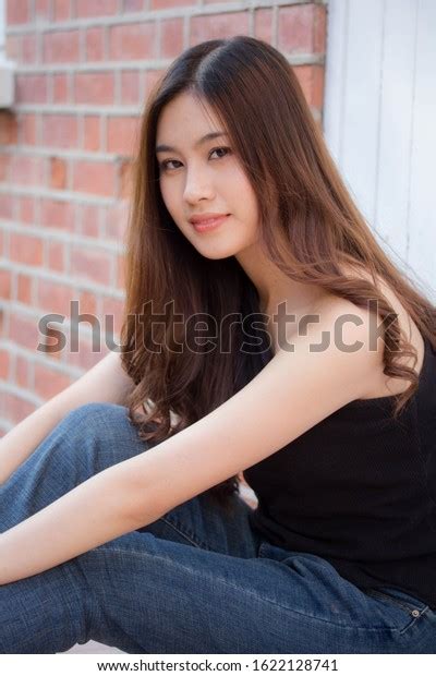 Portrait Thai China Adult Beautiful Girl Stock Photo 1622128741