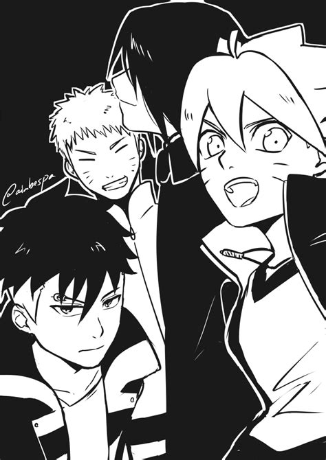 Uzumaki Naruto Uchiha Sasuke Uzumaki Boruto And Kawaki Naruto And More Drawn By Aimbespa