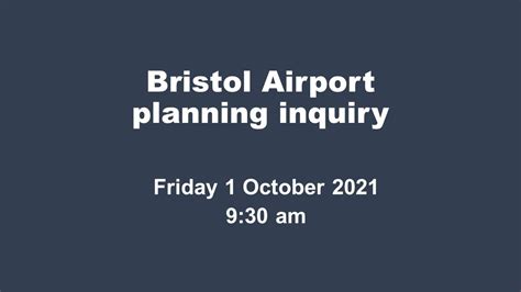 Bristol Airport Planning Inquiry Day 32 Friday 1 October 2021