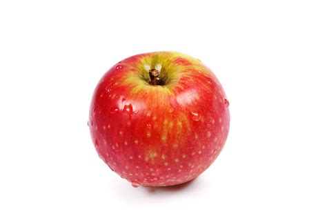 One Red Apple Isolated On White Background