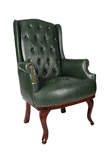 Find great deals on ebay for leather chesterfield armchair. New Queen Anne Fireside High Back Wing Back Leather Chair ...