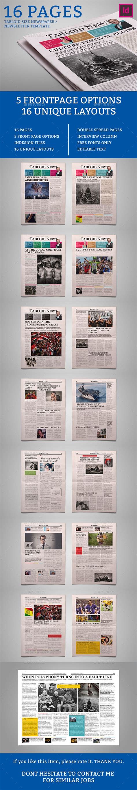 Newspaper layout newspaper design layout template templates magazine page layouts page layout. Tabloid News 16 Pages | Newsletter layout, Newspaper ...