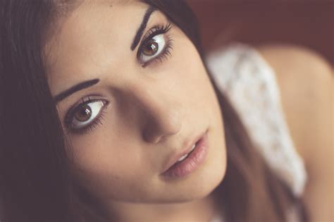 Women Face Closeup Brown Eyes Wallpapers Hd Desktop