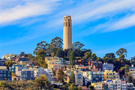 Coit Tower In San Francisco Catch Panoramic City Views From A