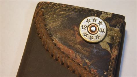 ZEP PRO 12 Gauge Shot Gun Shell Fence Row Camo Trifold Leather Wallet