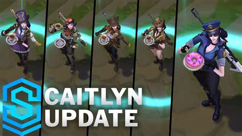 Caitlyn Update Comparison All Affected Skins League Of Legends