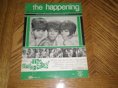 Diana Ross And The Supremes The Happening ~ 1967 Sheet Music