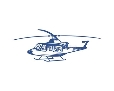 Helicopter Logo Design Vector Template Silhouette Of Helicopter Design