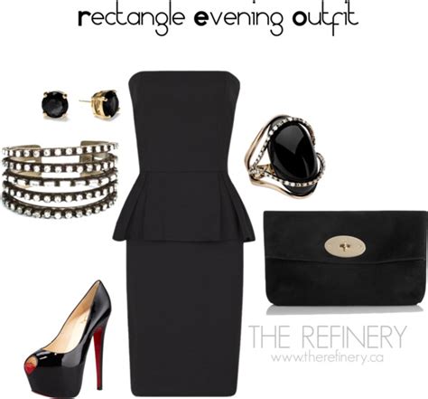 Refined Evening Outfit Idea For Rectangle Body Shape