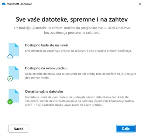 Sinhronizovanje datoteka pomoću usluge OneDrive u operativnom sistemu