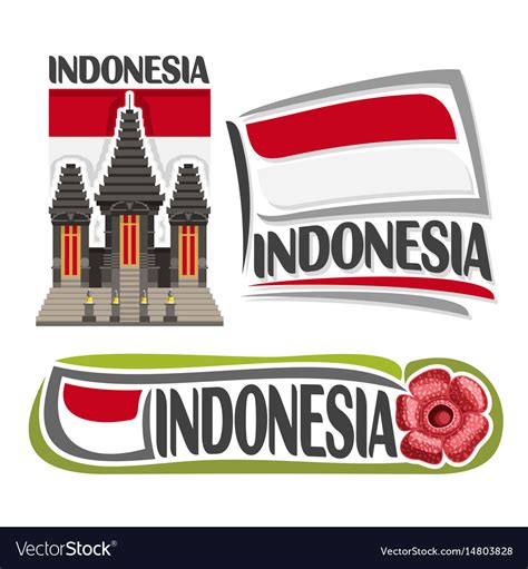Logo Indonesia Royalty Free Vector Image Vectorstock