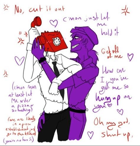 Purple Phone Guy And Phone Guy Purple Guy Fnaf Funny Fnaf