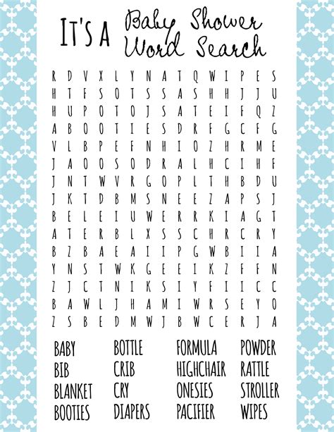 Free Printable Baby Shower Games Download Instantly