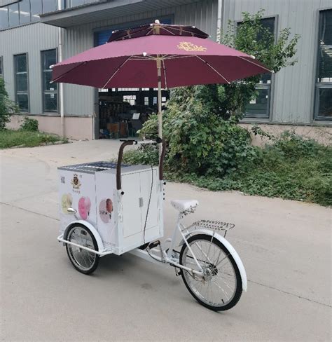 Zzmerck Business Use High Quality Front Loading Pedal Assist Freezer Tricycle Solar Ice Cream