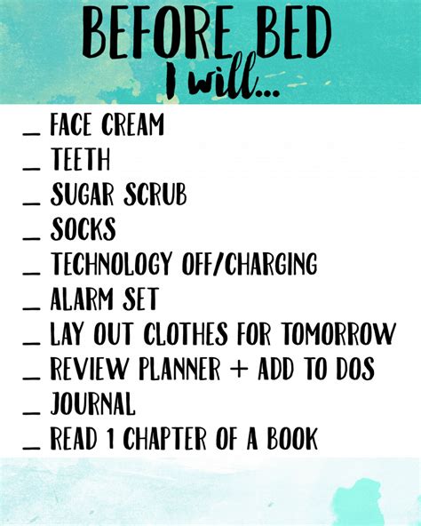 Nighttime Routine Checklist Routine Printable Motivation How To Plan