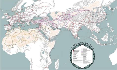 11 12th Century Trade Routes Medieval Map Detailed Map