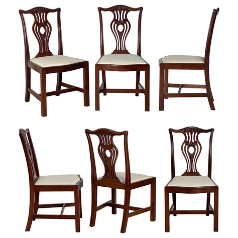 Set Of 6 French Art Nouveau Dining Chairs At 1stdibs