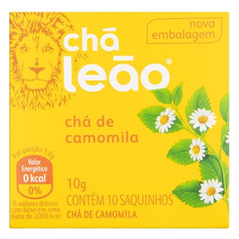 Chá Camomila Chá Leão Caixa 10g 10 Unidades Trimais