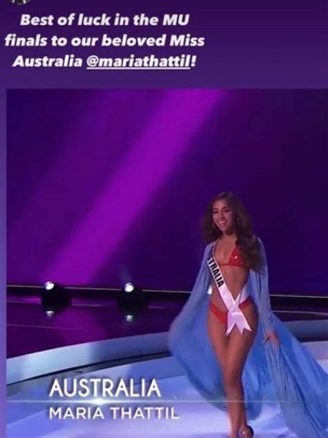Miss Universe 2021 Australias Maria Thattil Stuns In Red Bikini Au — Australias