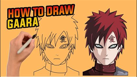 How To Draw Gaara Step By Step Easy Drawing Tutorial Youtube