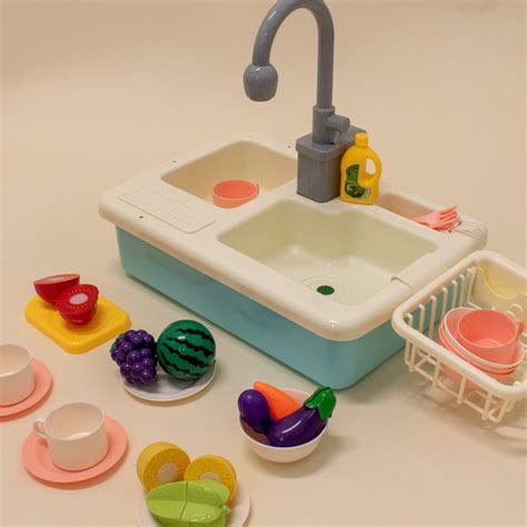 Kids Pretend Play Kitchen Sink Toys Set L Kids Cookware L Popfun