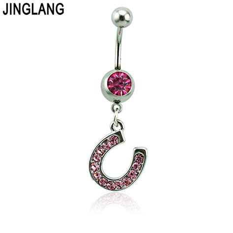 JINGLANG Body Piercing Fashion Belly Button Rings Surgical Steel