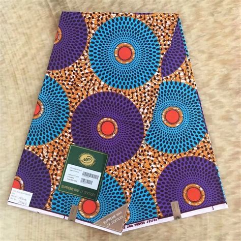 African Fashion Guarantee Print Block Java Wax Fabric Ankara 100 Cotton 6 Yards Supreme Wax