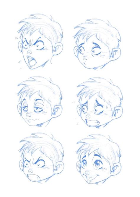 How To Draw A Cartoon Face Facial Expressions