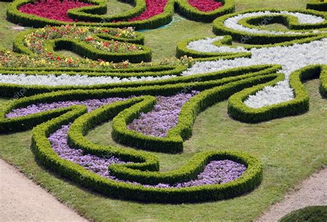 Flower Garden Of Castle In Kromeriz Czech Republic — Stock Photo
