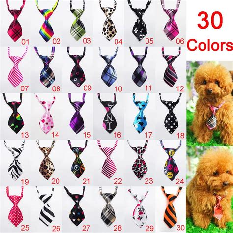 200pcslot Pet Dog Tie Knots Neckties Bowtie 30 Patterns Cute Dog Bow