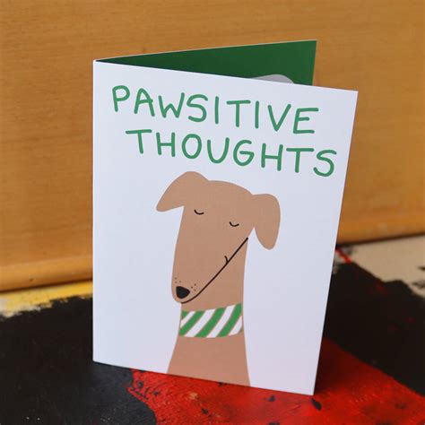 Pawsitive Thoughts A6 Greeting Card By Sketchy Hounds
