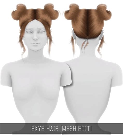 Simpliciaty Skye Hair Retextured Sims 4 Hairs