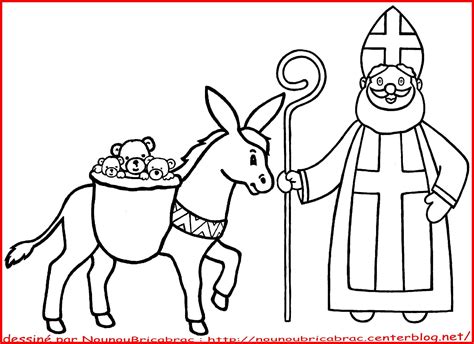 Saint Nicolas... à colorier  coloriage facile st nicolas