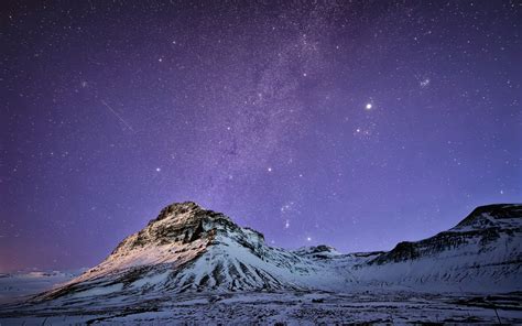 Wallpaper Night Space Sky Snow Stars Atmosphere Universe