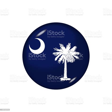 Glossy Flag Icon Ofsouth Carolina Stock Illustration Download Image