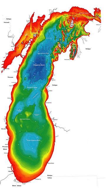Michigan Lake Depth Maps Hiking In Map