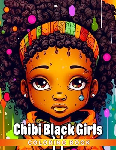 Chibi Black Girls Coloring Book Cute Kawaii African American Women