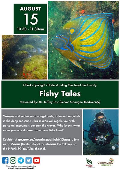 Wild Shores Of Singapore 15 Aug Sat Talk On Fishy Tales By Dr